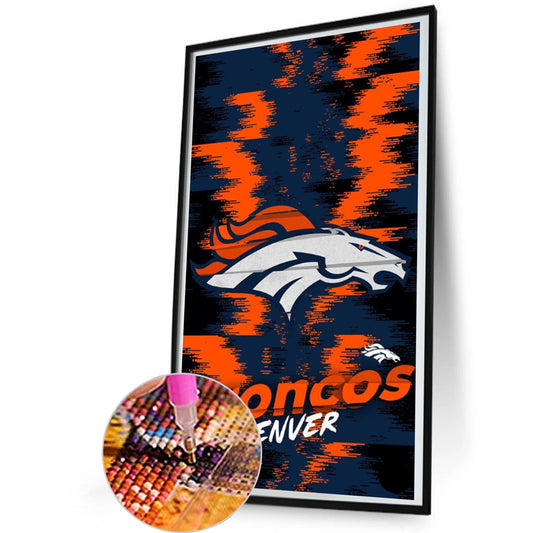 Denver Broncos - Full Round Drill Diamond Painting 30*55CM