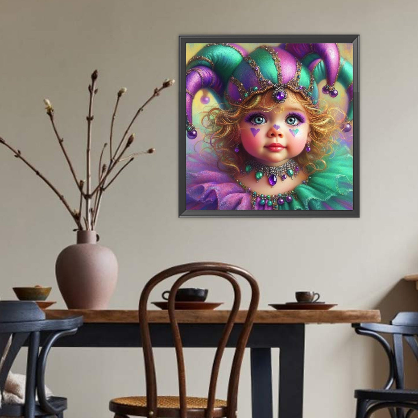 Child Clown - Full Round Drill Diamond Painting 40*40CM