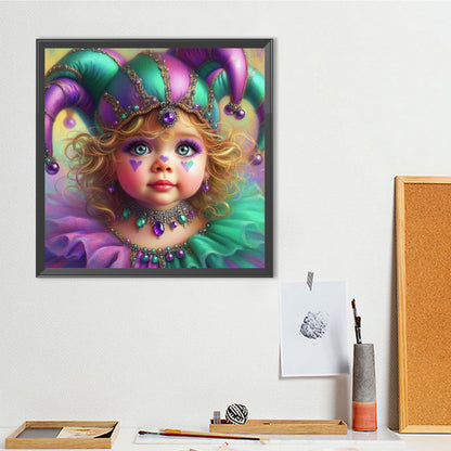 Child Clown - Full Round Drill Diamond Painting 40*40CM