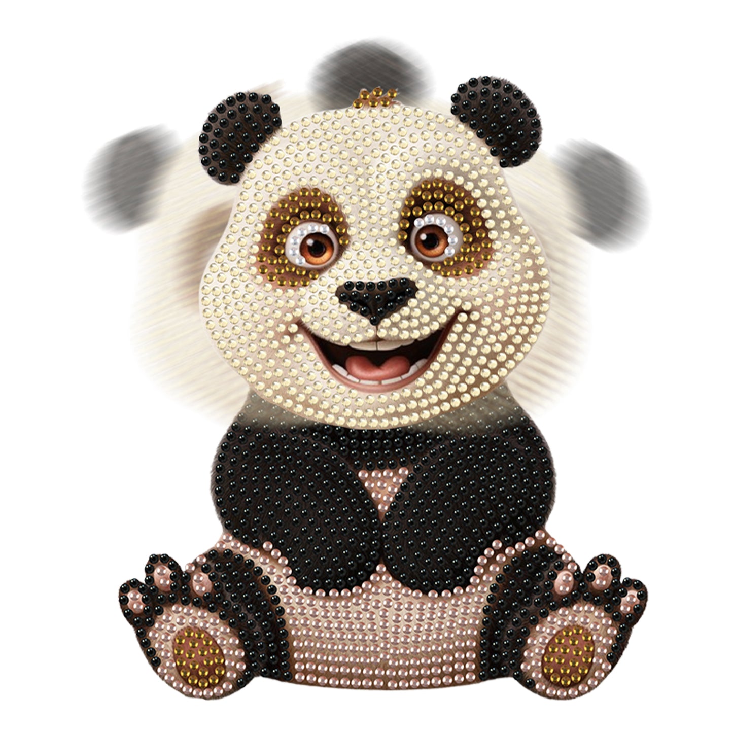 Acrylic Shaking Head Desktop Diamond Art Kits for Adults Beginner (Panda)