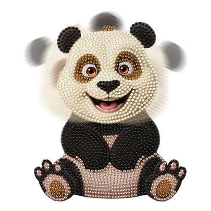 Acrylic Shaking Head Desktop Diamond Art Kits for Adults Beginner (Panda)