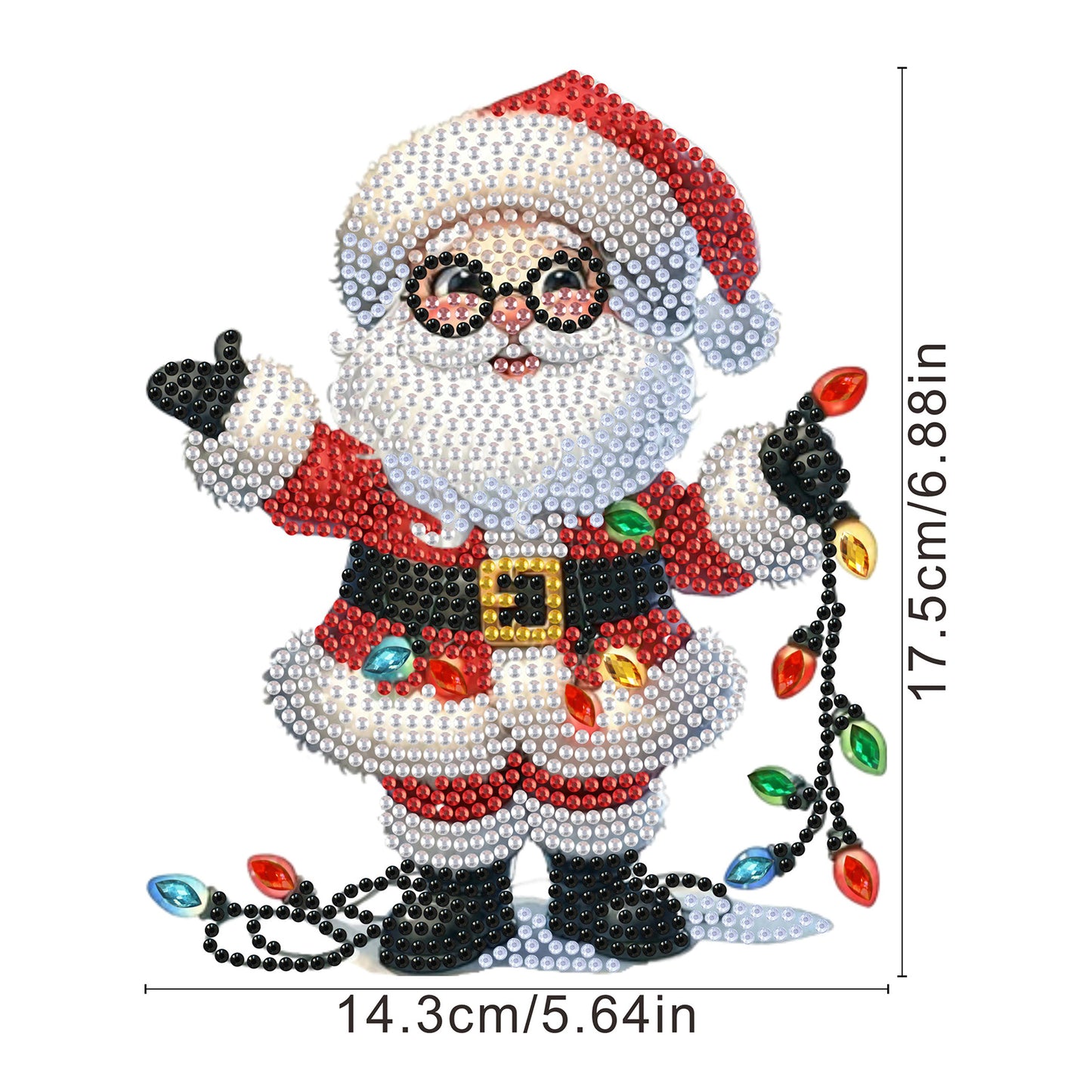 Acrylic Shaking Head Desktop Diamond Art Kits for Adults Beginner (Santa Claus)
