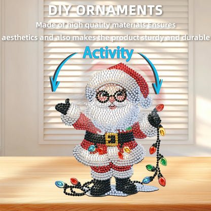 Acrylic Shaking Head Desktop Diamond Art Kits for Adults Beginner (Santa Claus)