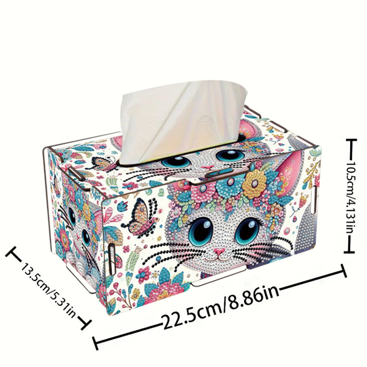 Wooden Diamond Painting Tissue Box for Home and Office Decoration (CZH001)