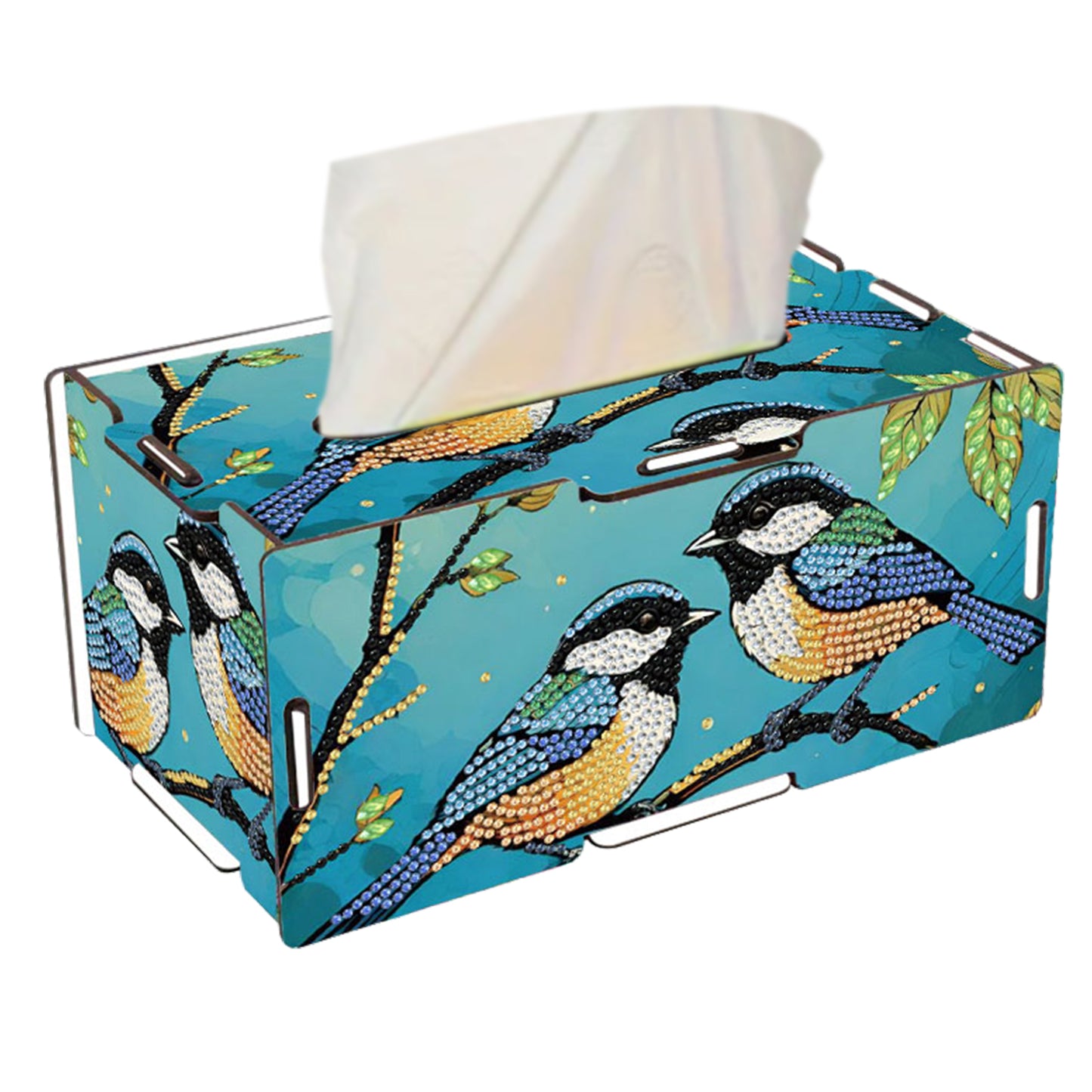 Wooden Diamond Painting Tissue Box for Home and Office Decoration (CZH002)