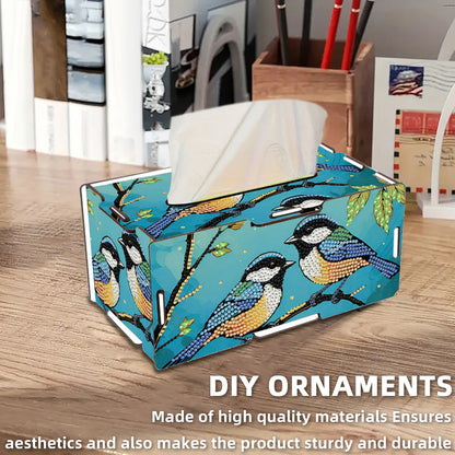 Wooden Diamond Painting Tissue Box for Home and Office Decoration (CZH002)