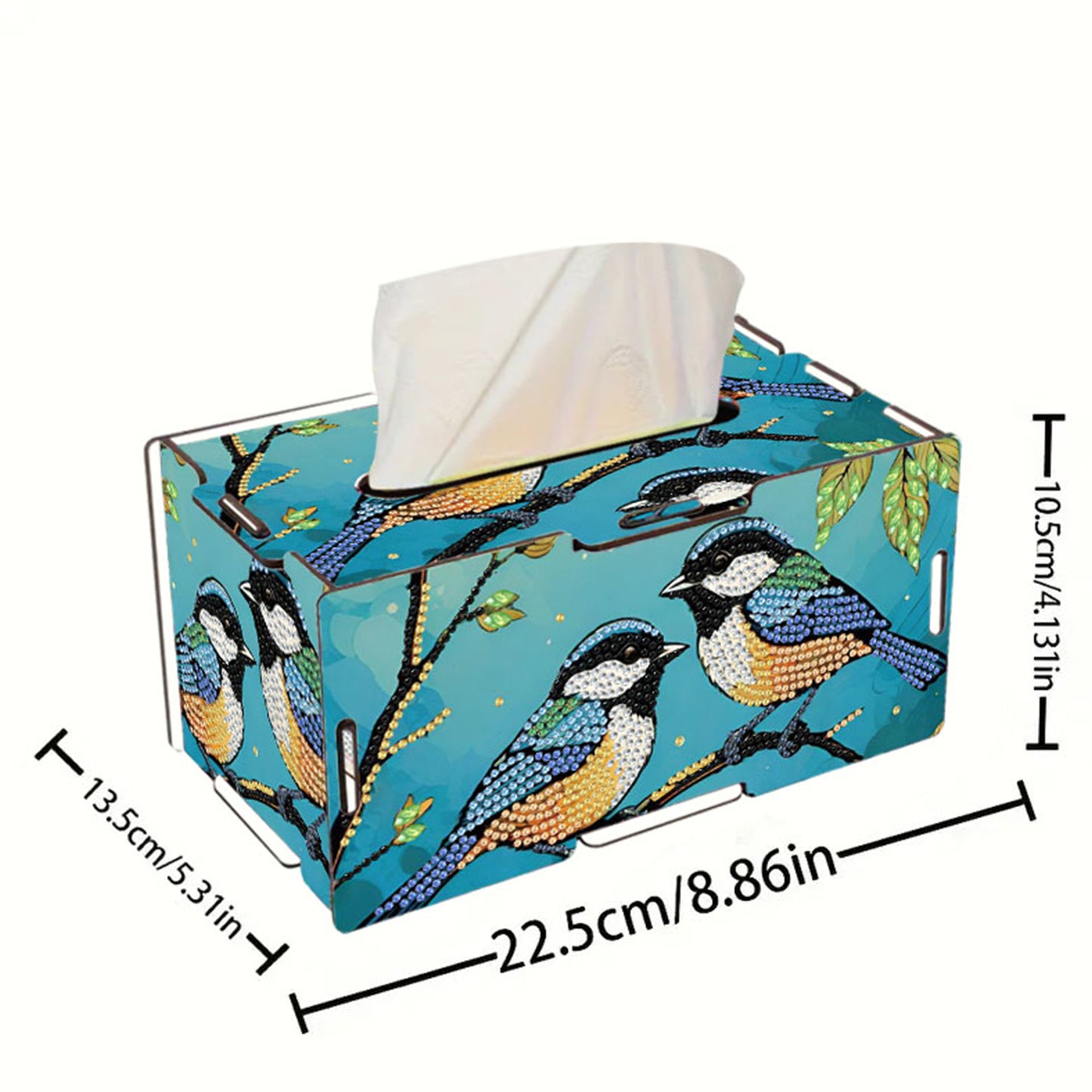 Wooden Diamond Painting Tissue Box for Home and Office Decoration (CZH002)
