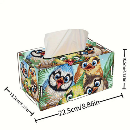 Wooden Diamond Painting Tissue Box for Home and Office Decoration (CZH005)