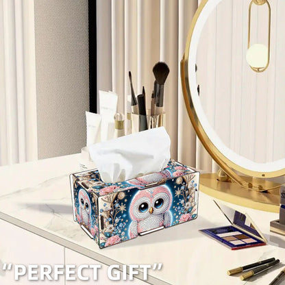 Wooden Diamond Painting Tissue Box for Home and Office Decoration (CZH006)