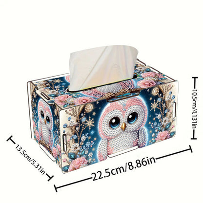 Wooden Diamond Painting Tissue Box for Home and Office Decoration (CZH006)