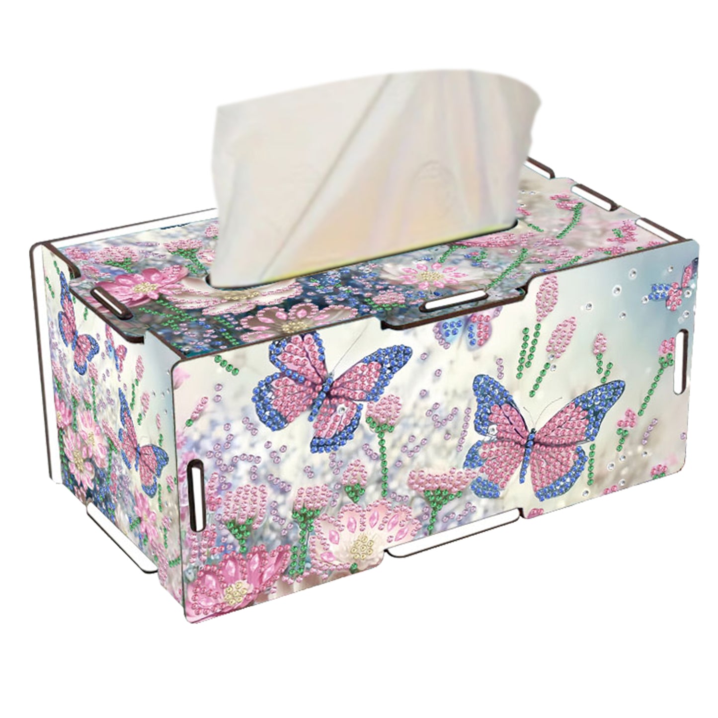 Wooden Diamond Painting Tissue Box for Home and Office Decoration (CZH007)