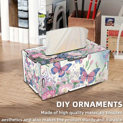 Wooden Diamond Painting Tissue Box for Home and Office Decoration (CZH007)