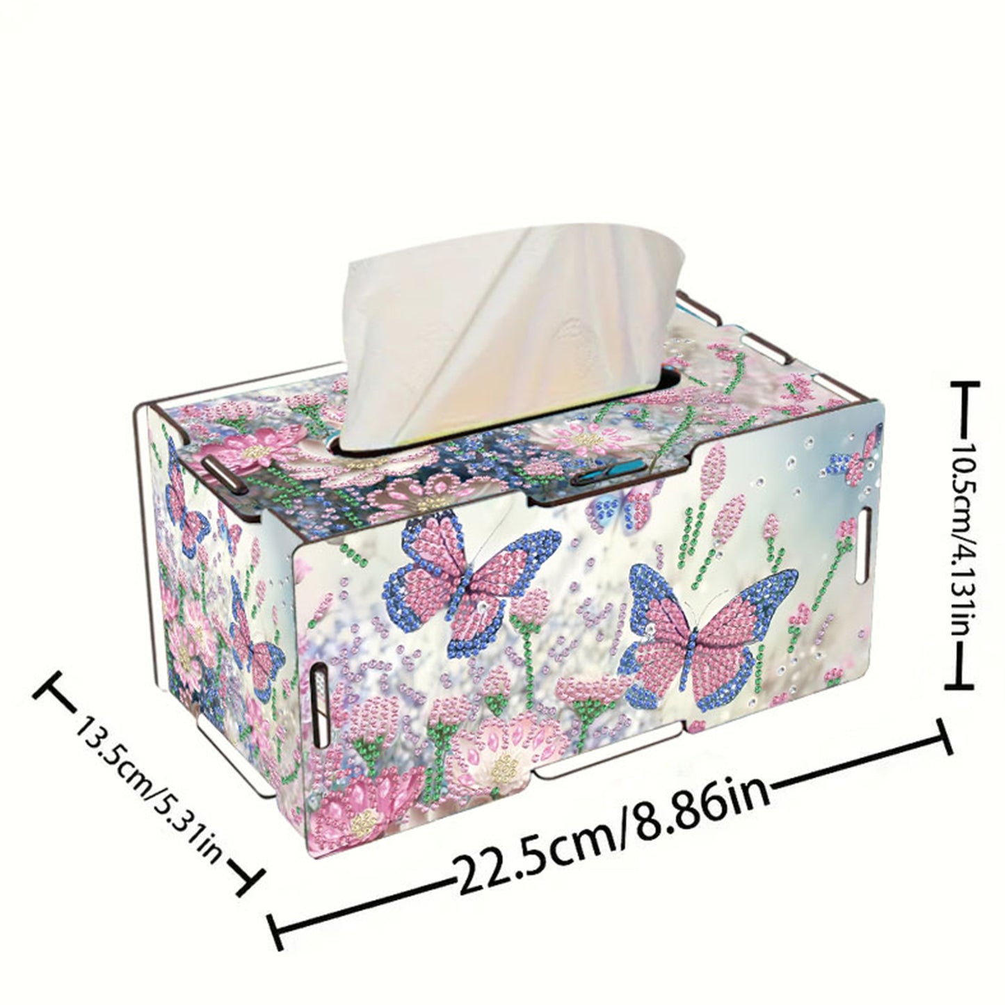 Wooden Diamond Painting Tissue Box for Home and Office Decoration (CZH007)