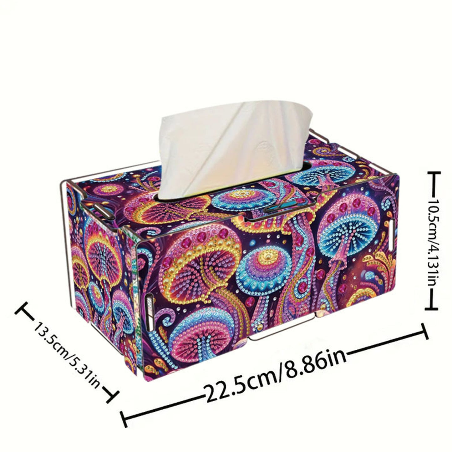 Wooden Diamond Painting Tissue Box for Home and Office Decoration (CZH008)
