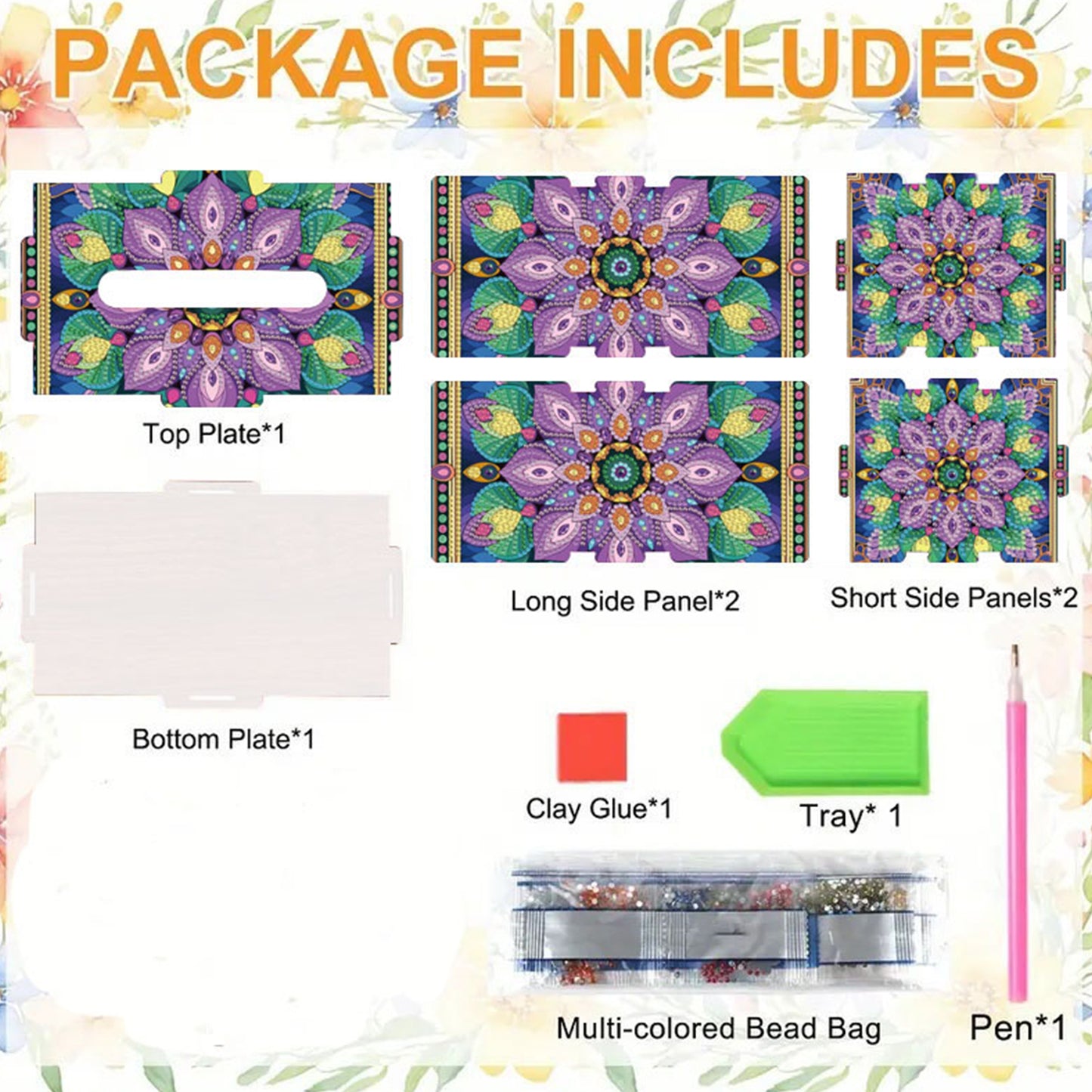 Wooden Diamond Painting Tissue Box for Home and Office Decoration (CZH009)