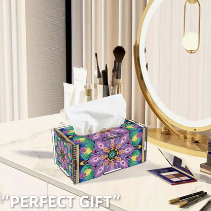 Wooden Diamond Painting Tissue Box for Home and Office Decoration (CZH009)