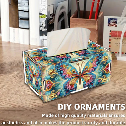 Wooden Diamond Painting Tissue Box for Home and Office Decoration (CZH012)