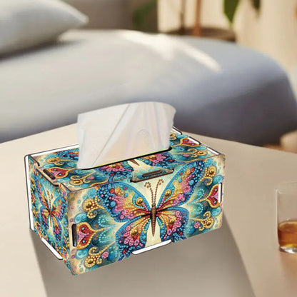 Wooden Diamond Painting Tissue Box for Home and Office Decoration (CZH012)