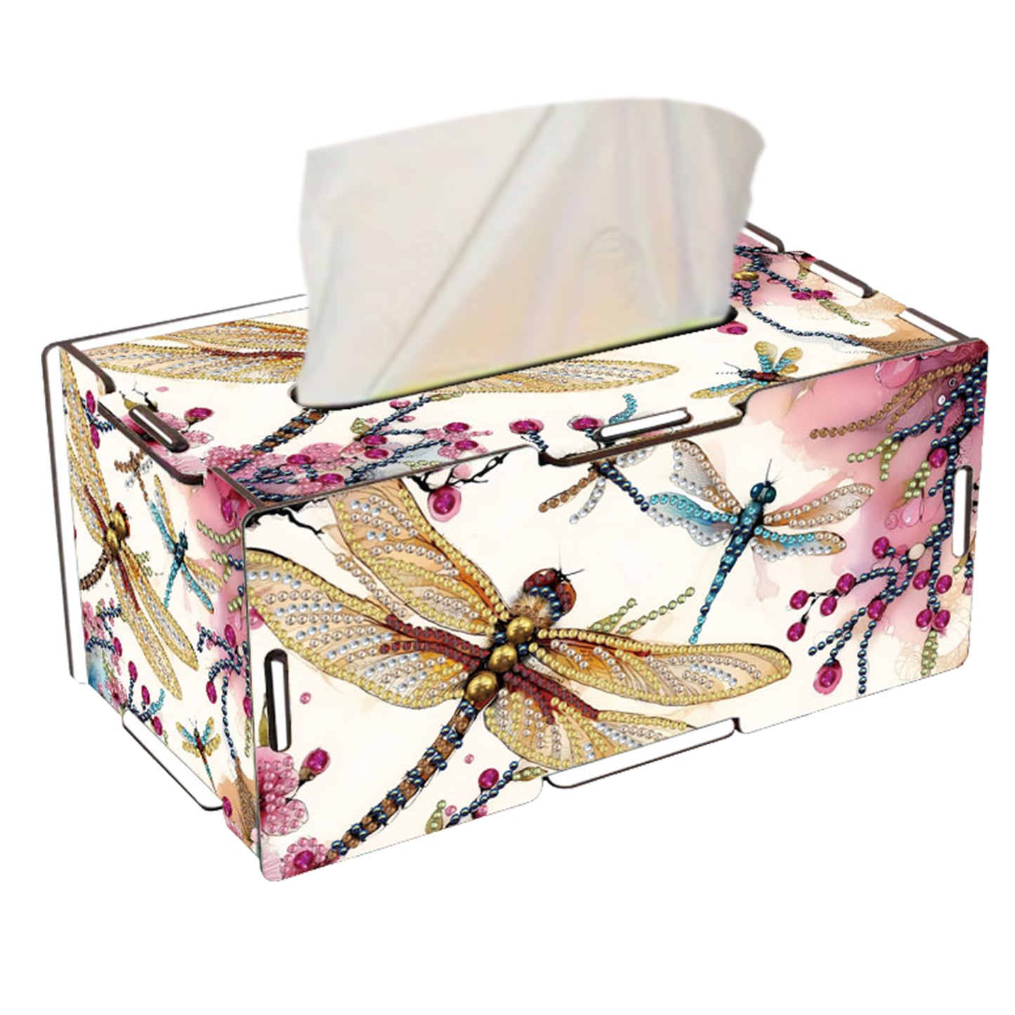 Wooden Diamond Painting Tissue Box for Home and Office Decoration (CZH013)