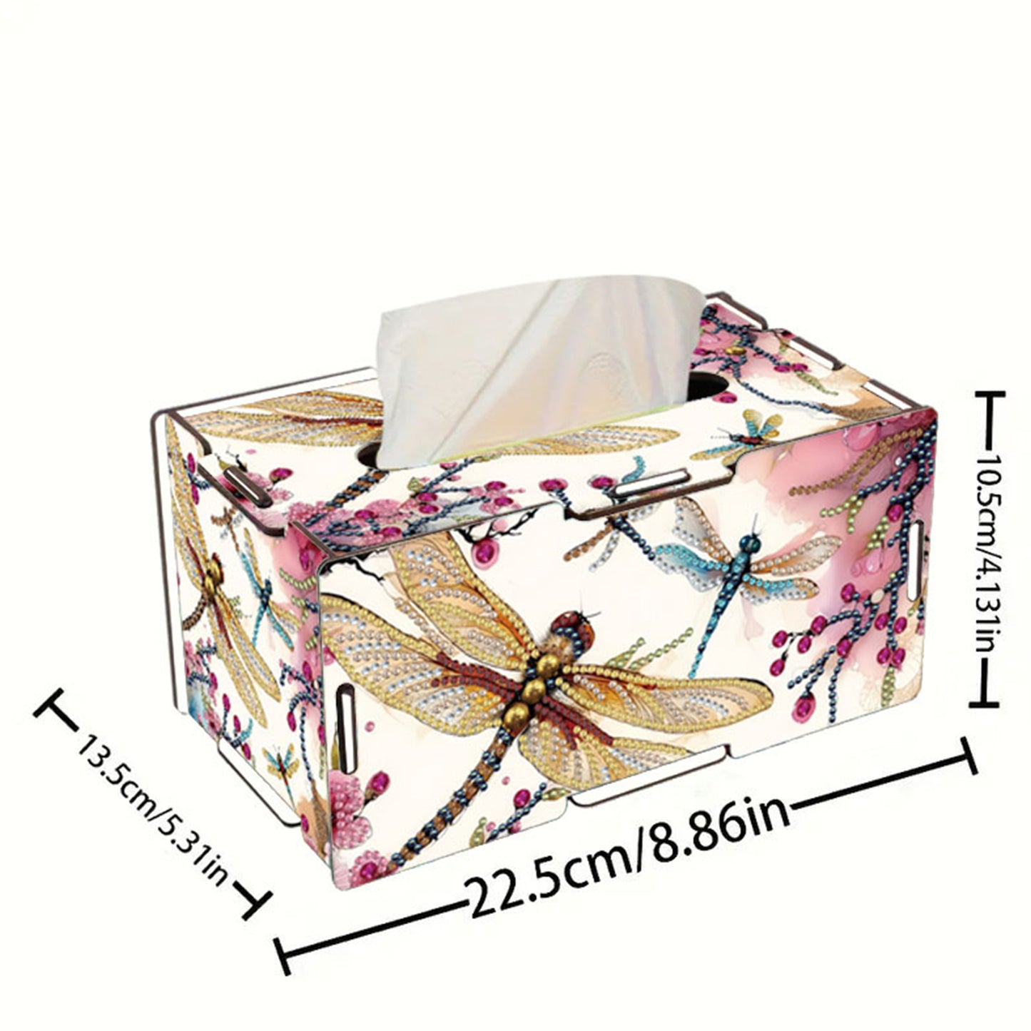 Wooden Diamond Painting Tissue Box for Home and Office Decoration (CZH013)