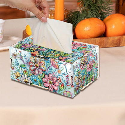 Wooden Diamond Painting Tissue Box for Home and Office Decoration (CZH015)