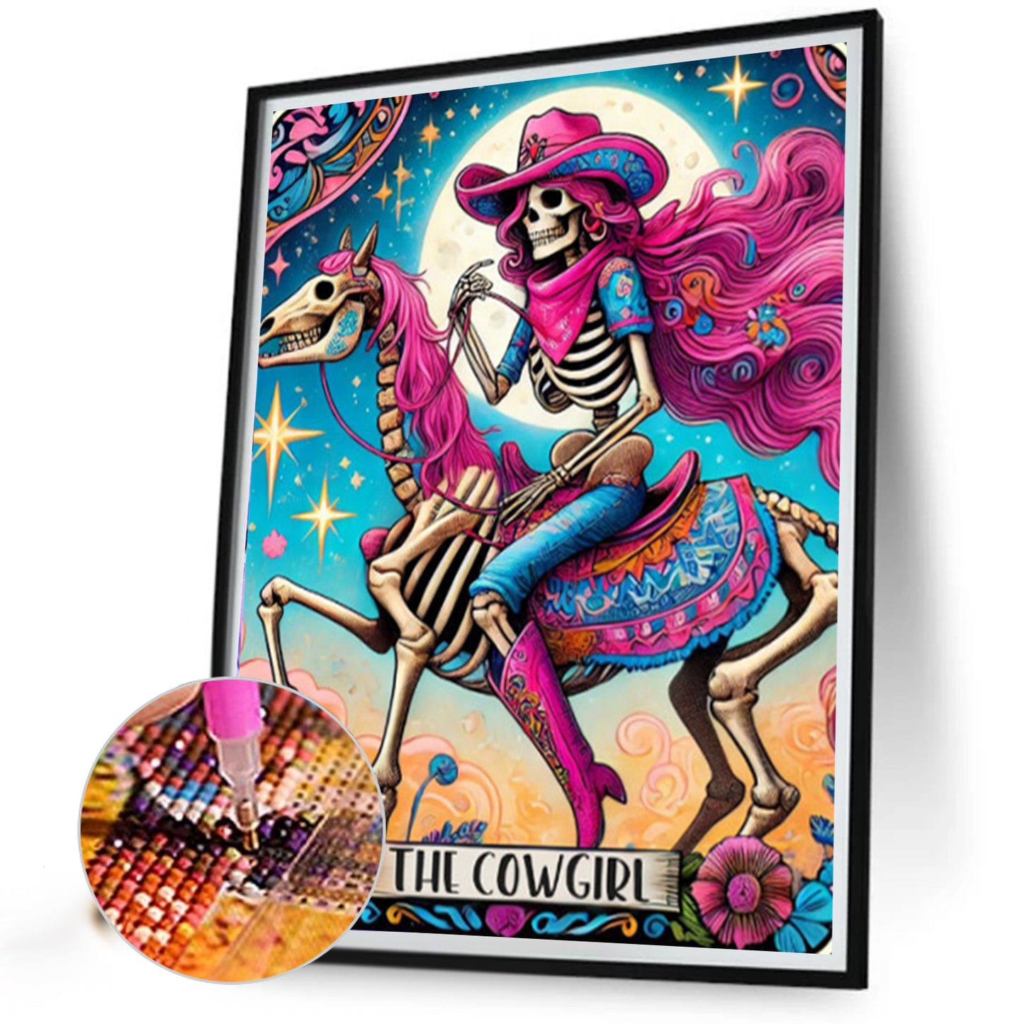 Skull Cowboy - Full Round Drill Diamond Painting 40*50CM