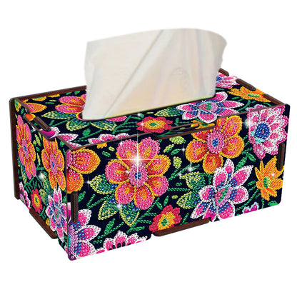 Wooden Diamond Painting Tissue Box for Home and Office Decoration (ZJH018)