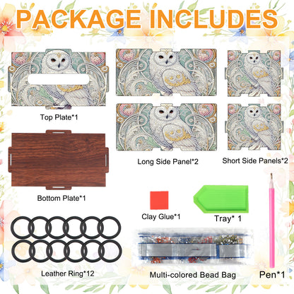 Wooden Diamond Painting Tissue Box for Home and Office Decoration (ZJH019)