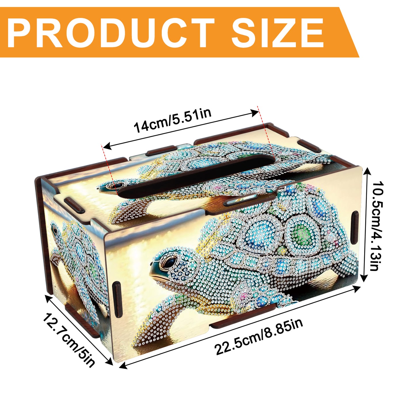 Wooden Diamond Painting Tissue Box for Home and Office Decoration (ZJH021)