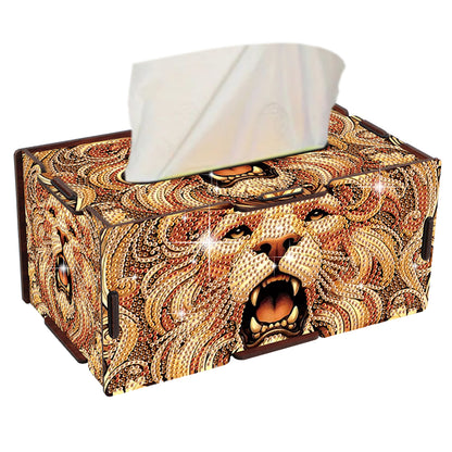 Wooden Diamond Painting Tissue Box for Home and Office Decoration (ZJH023)