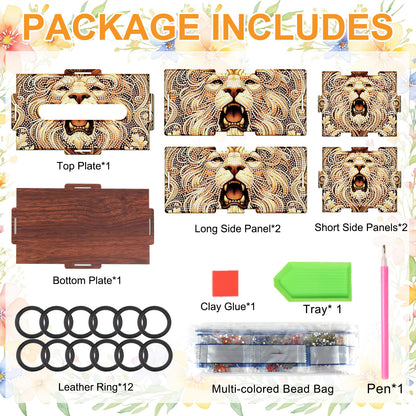 Wooden Diamond Painting Tissue Box for Home and Office Decoration (ZJH023)