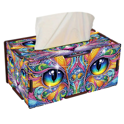 Wooden Diamond Painting Tissue Box for Home and Office Decoration (ZJH024)