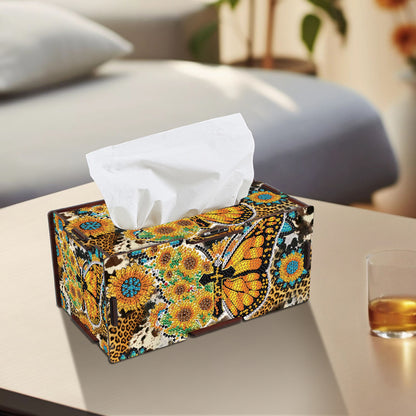 Wooden Diamond Painting Tissue Box for Home and Office Decoration (ZJH031)