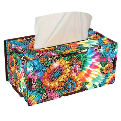 Wooden Diamond Painting Tissue Box for Home and Office Decoration (ZJH033)