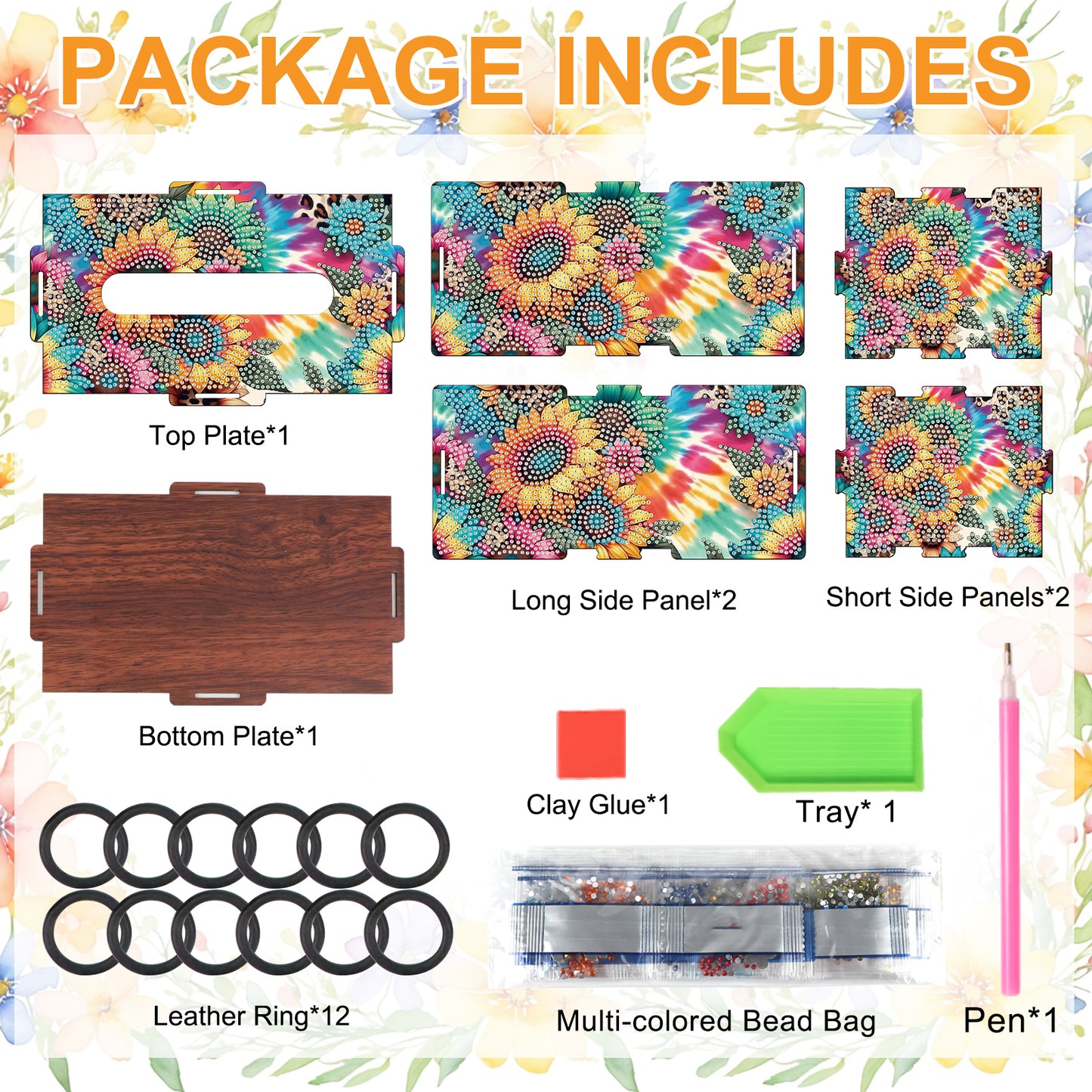 Wooden Diamond Painting Tissue Box for Home and Office Decoration (ZJH033)