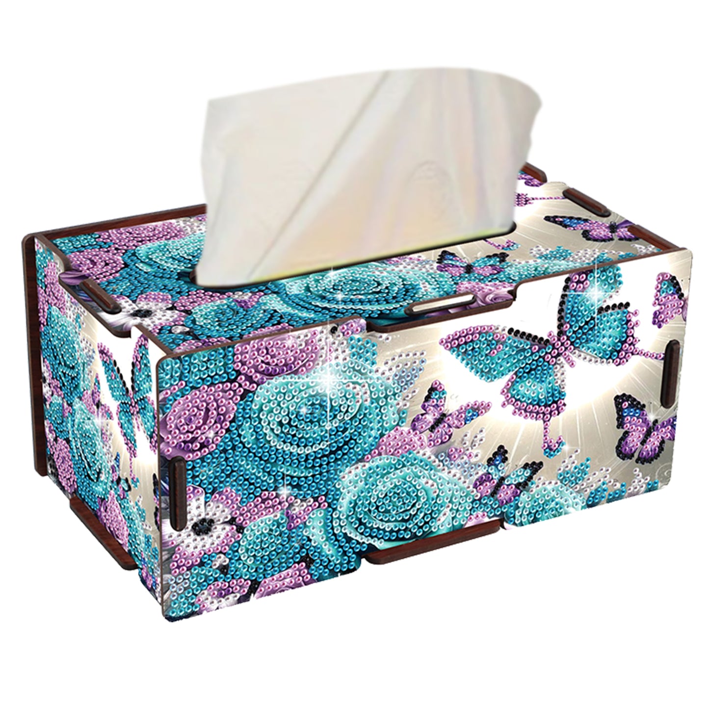 Wooden Diamond Painting Tissue Box for Home and Office Decoration (ZJH036)