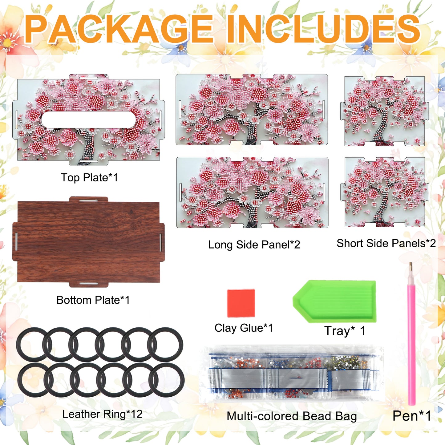 Wooden Diamond Painting Tissue Box for Home and Office Decoration (ZJH037)