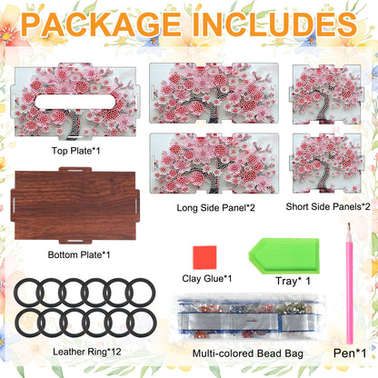 Wooden Diamond Painting Tissue Box for Home and Office Decoration (ZJH037)