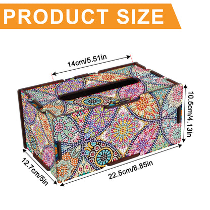 Wooden Diamond Painting Tissue Box for Home and Office Decoration (ZJH039)
