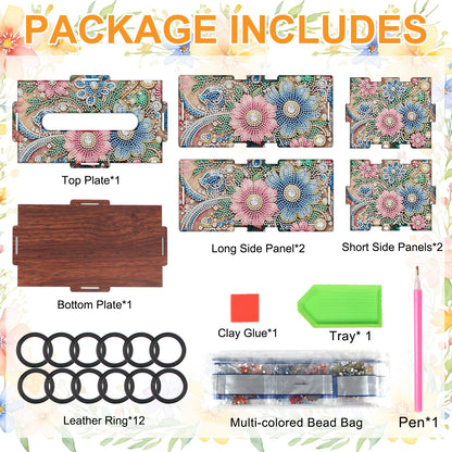 Wooden Diamond Painting Tissue Box for Home and Office Decoration (ZJH041)