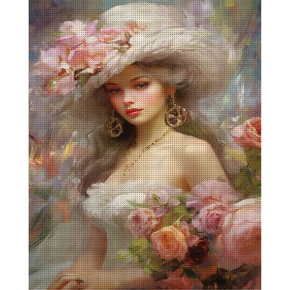 Victorian Woman - 11CT Stamped Cross Stitch 40*50CM