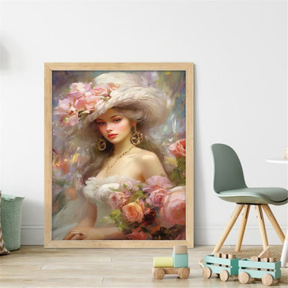 Victorian Woman - 11CT Stamped Cross Stitch 40*50CM