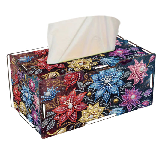 Flower DIY Diamond Art Paper Towel Holder for Home and Office Decoration