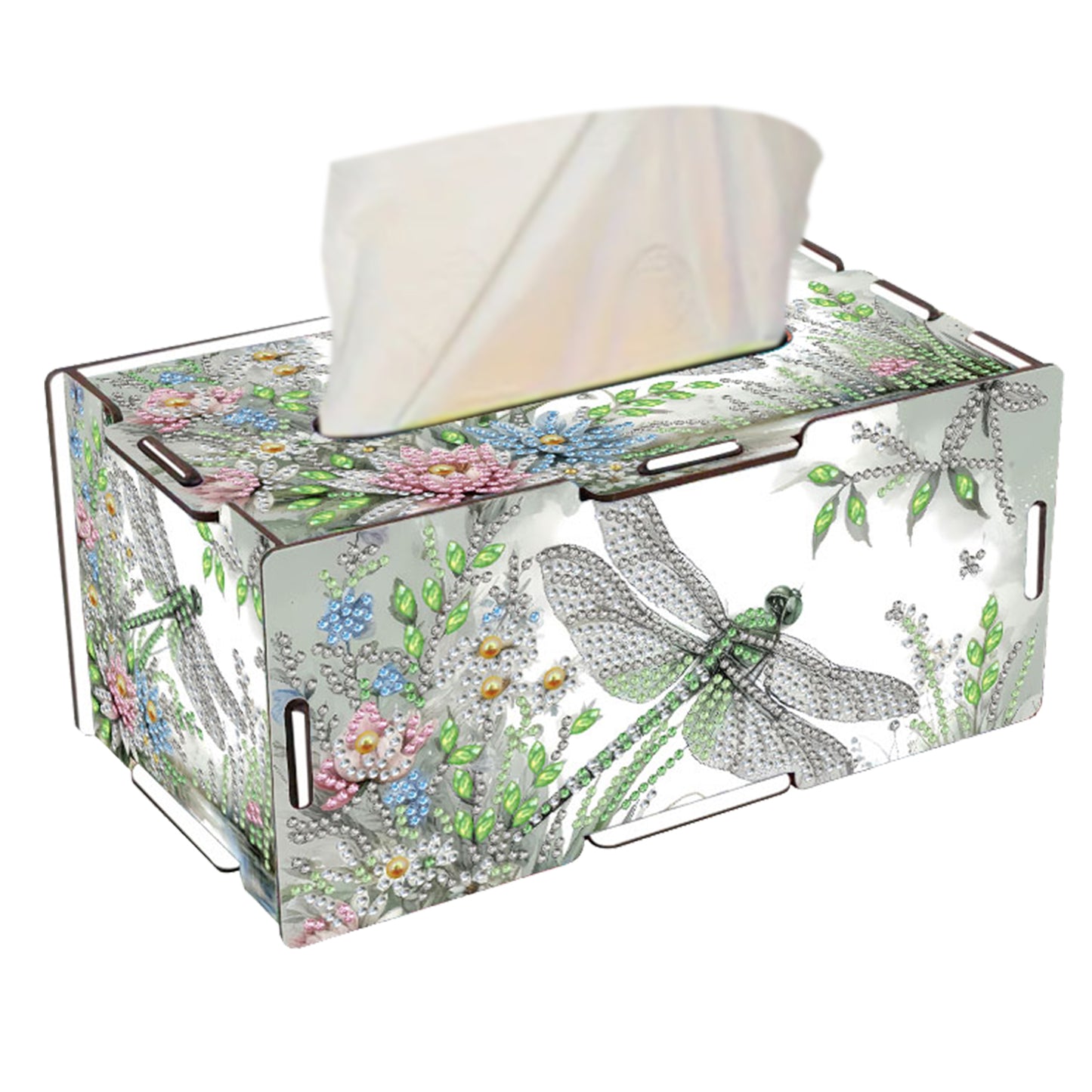 Dragonfly DIY Diamond Art Paper Towel Holder for Home and Office Decoration