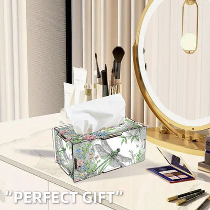 Dragonfly DIY Diamond Art Paper Towel Holder for Home and Office Decoration