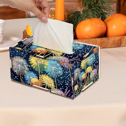 Dandelion DIY Diamond Art Paper Towel Holder for Home and Office Decoration