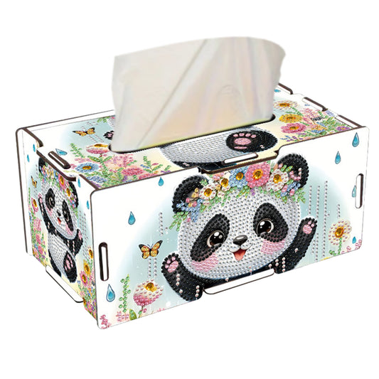 Panda DIY Diamond Art Paper Towel Holder for Home and Office Decoration