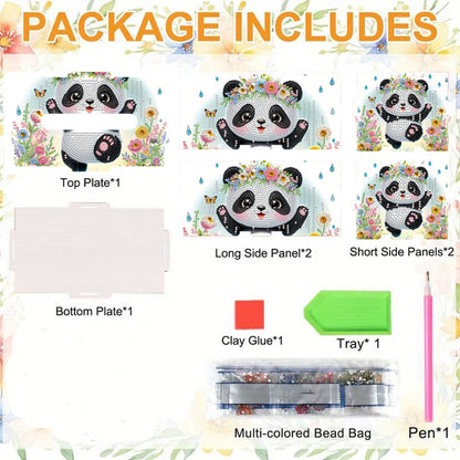 Panda DIY Diamond Art Paper Towel Holder for Home and Office Decoration