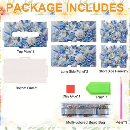 Flower DIY Diamond Art Paper Towel Holder for Home and Office Decoration