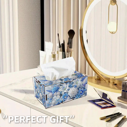 Flower DIY Diamond Art Paper Towel Holder for Home and Office Decoration